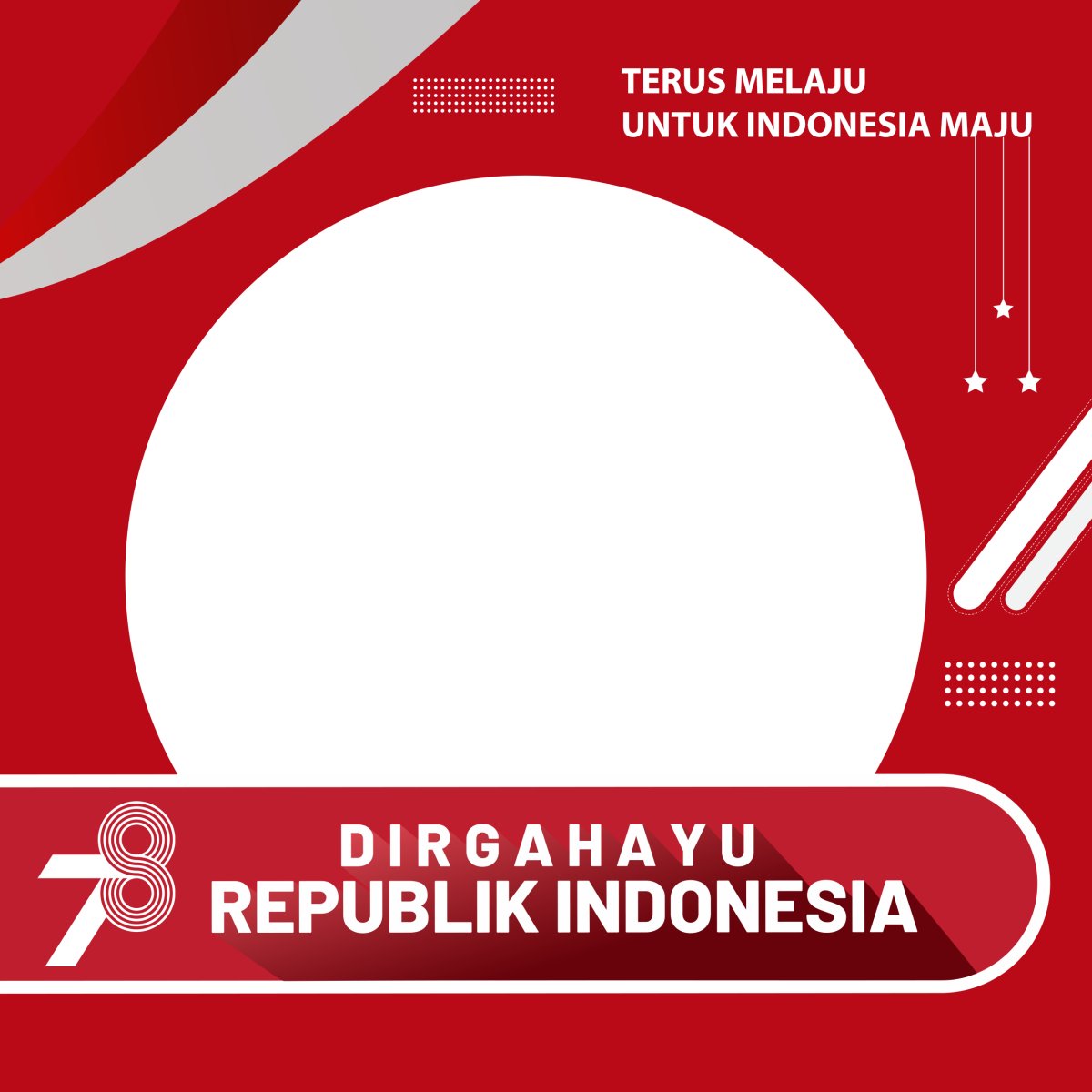 Hari Kemerdekaan Indonesia Tahun Dengan Slogan Dan Bintang