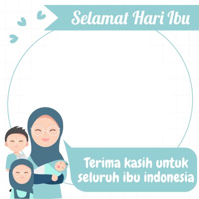 Feliz Dia das Mães Azul Indonésio