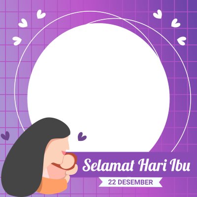 Feliz dia das mães roxo indonésio