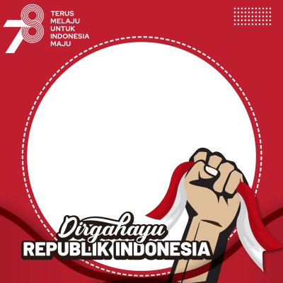 Ziua Independenței Indoneziei, 78-a 2023, cu steagul de mână