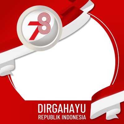 Dia da Independência da Indonésia 78º 2023 Moldura Vermelha