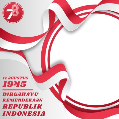 Dia da Independência da Indonésia 78 de 2023 com moldura de bandeira