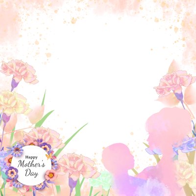 Moldura de flores feliz dia das mães e desejos de flores