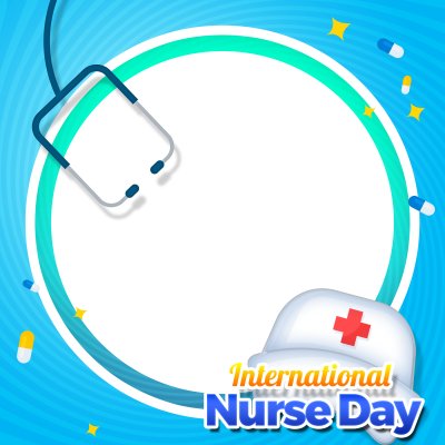 La mulți ani de Ziua Internațională a Asistenților Medicali cu Stetoscop și șapcă de asistentă