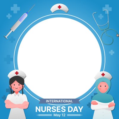 Feliz dia internacional das enfermeiras com enfermeiras e enfermeiras veladas