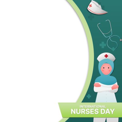 Feliz dia internacional das enfermeiras com enfermeira velada