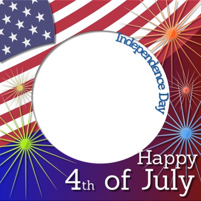 Twibbon Dia da Independência dos Estados Unidos da América 4º brilho da bandeira dos EUA