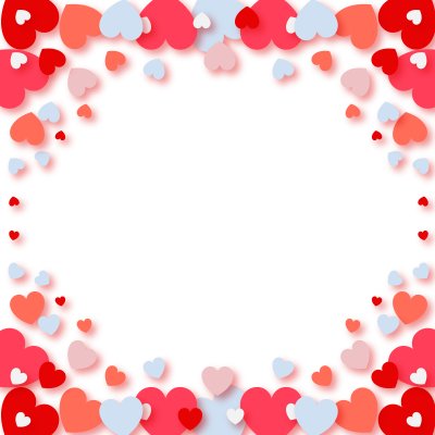 Decoração de moldura de amor 3D