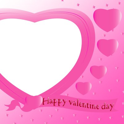 Cadru inimă de Ziua Îndrăgostiților Fericiți