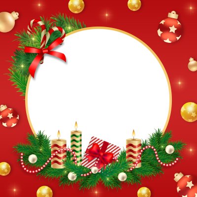 Merry Christmas Candle Decoration