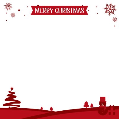 圣诞快乐，简单的红色框架