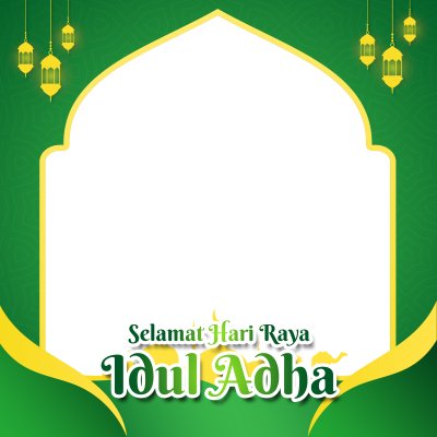 Twibbon feliz Eid al-Adha com seis lanternas