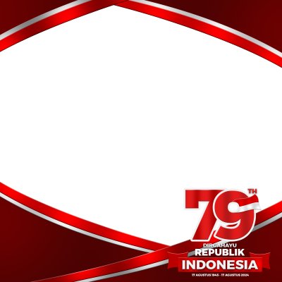 Día De La Independencia De Indonesia 79.o 2024 Con Cinta De Bandera