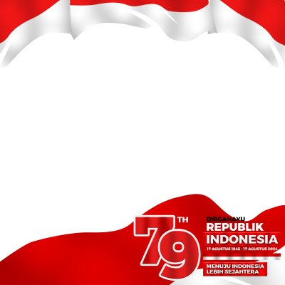 Día De La Independencia De Indonesia 79.o 2024 Con Marco De Bandera