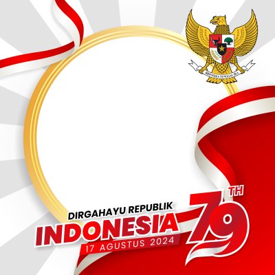 Twibbon Día de la Independencia de Indonesia 79.º 2024 con Garuda Pancasila