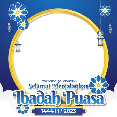 Marhaban Ya Ramadhan 1444 H / 2023 Albastru cu lanternă